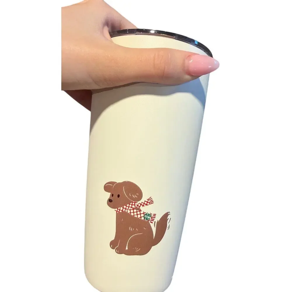 Starbucks x MiiR 2025 Holiday Puppy Tumbler 16oz Limited Edition Stainless Steel - Picture 3 of 10